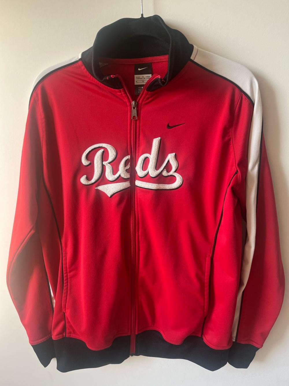 Nike Cincinnati Reds Embroidered Full-Zip Track Jacket